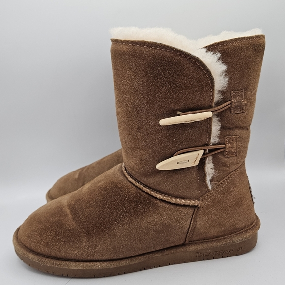 Bearpaw Abigail suede sherpa lined boots size 8 - Picture 6 of 16